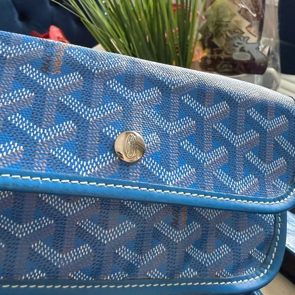 Goyard Blue Monogram Tote - Picture 4 of 16